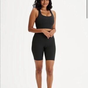 Girlfriend Collected High Waisted Ribbed Biker Short